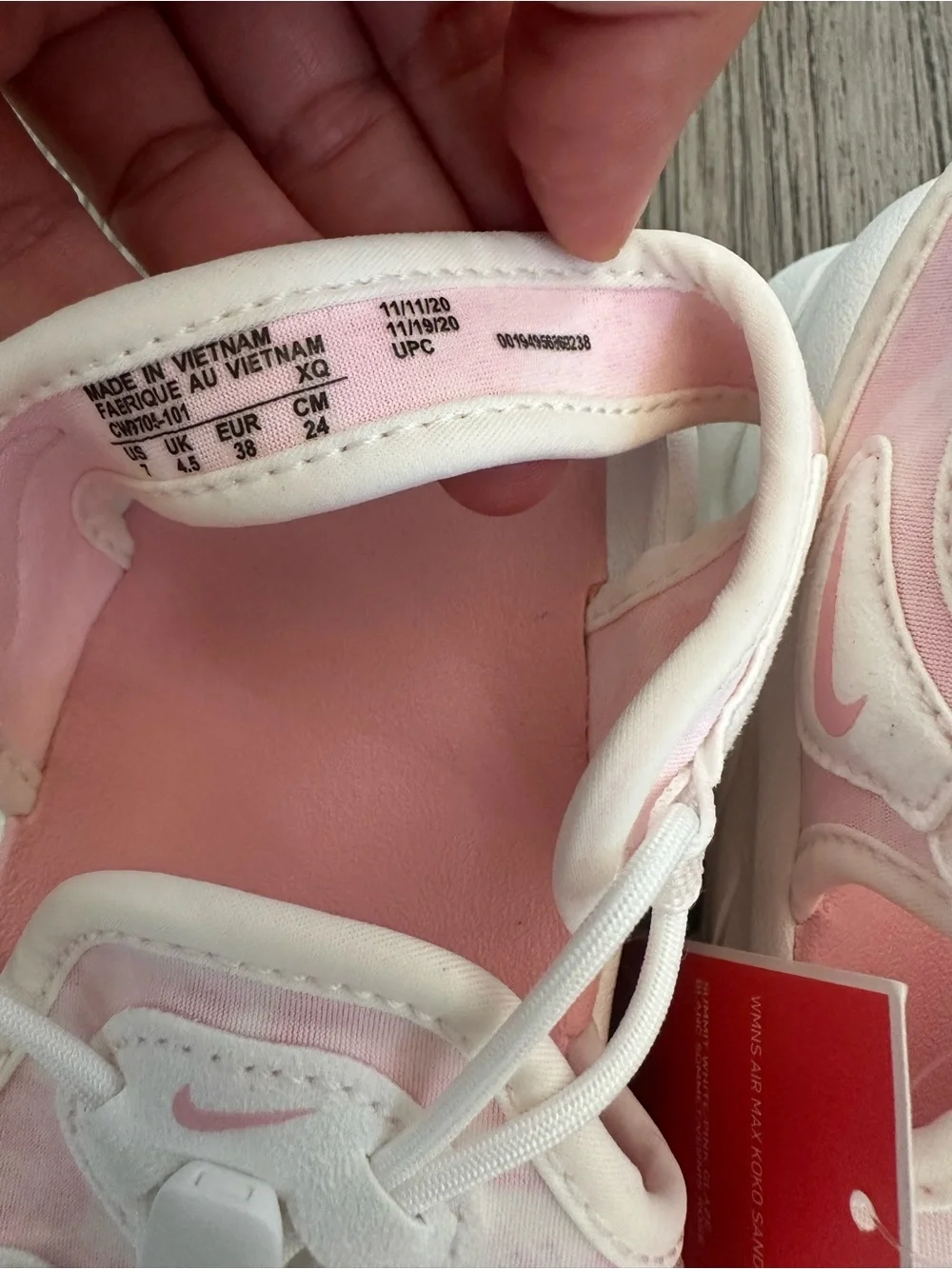 Nike Air Max Koko Platform Sandals Pink Glaze White NWT Size 7